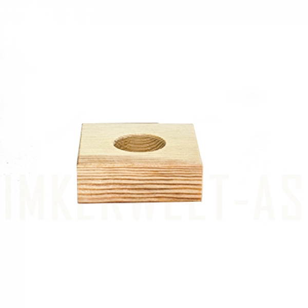 Holzvierkant mit Loch für 200 ml Säureflasche